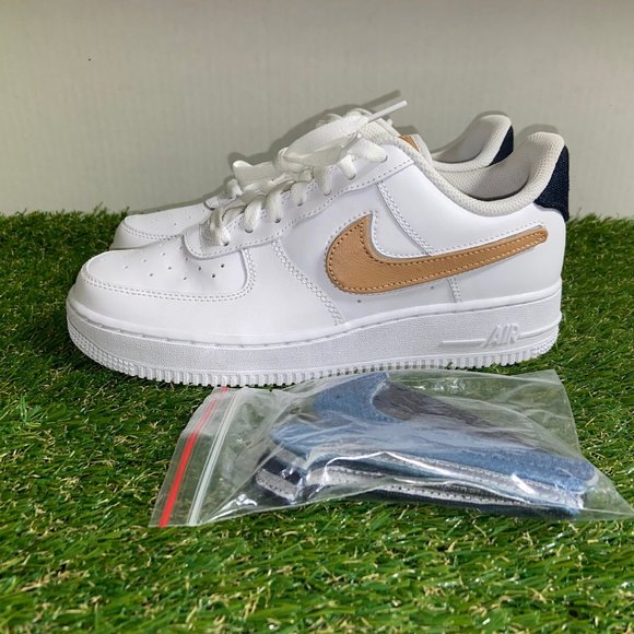 Nike Air Force 1 Low White 3D Removable Denim Swoosh CT2263-100 Mens 10 NEW main image 7